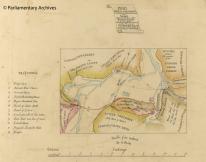 1825 plan of Hayle in Cornwall, showing the design for bridges, a turnpike road and an embankment causeway